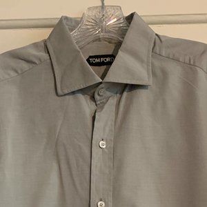 Tom Ford Men's Gray Dress Shirt - Size 42/16.5